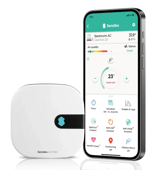 Sensibo Air Pro Hava Kalitesi Sensörlü Klima Kontrol Cihazı - Görsel 2